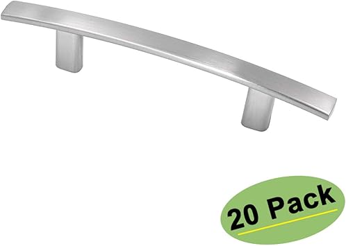 Homdiy 3 Inch Cabinet Pulls Brushed Nickel 20 Pack Arch Cabinet