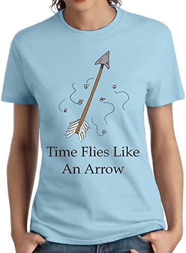 VVTV56E Time Flies Like An Arrow Female Fashion Designed Short Sleeve T Shirt 100 Cotton