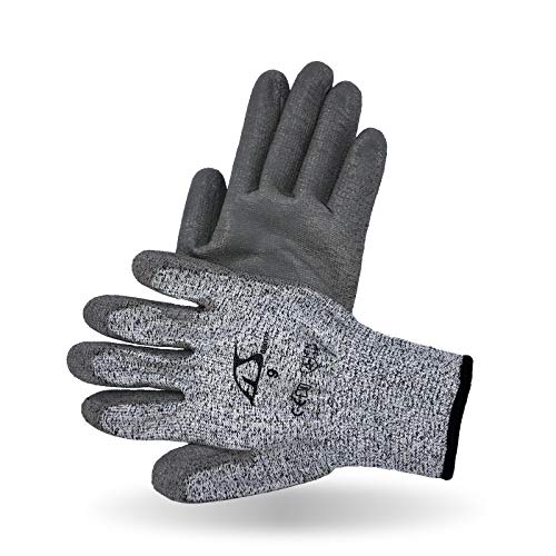 AS Group Schnittfeste Arbeitshandschuhe GröÃe L / 9 â 1 Paar, PU-beschichtet â Atmungsaktiv, langlebig & rutschfest â Ideal für Handwerk, Garten & Industrie
