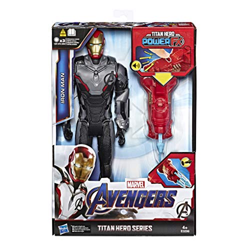 Avengers Titan Hero Iron Man mit Quantum Power Pack, ca. 30 cm große Actionfigur in Deutscher Sprachausgabe