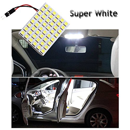 GLL Super White Energy-Saving 5050 48-SMD LED Panel Dome Light Auto Car Interior Reading Plate Light Roof Ceiling Interior Wired Lamp+T10 BA9S Festoon Adapter-10PCS - Thumbnail 4
