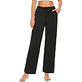 ROSA JUNIO Womens Pajama Pants with Pockets, Soft Drawstring Pajama Bottoms Women, Comfy Causal Sleep Lounge Pants