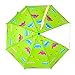 Rainbrace UV Sun Umbrella Compact Folding Travel Umbrella Manual Open and Close for Windproof, Rainproof & 99% UV Protection Parasol with Black Anti-UV Coating - Dark Blue with Feather
