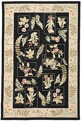 SAFAVIEH Chelsea Collection Accent Rug - 2'9" x 4'9", Black, Hand-Hooked French…