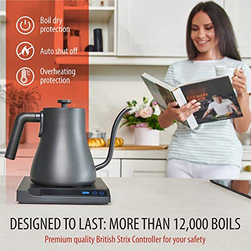 Gooseneck Electric Kettle Variable Temperature Control 7 Presets Pour