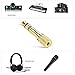 1/4 to 3.5mm adapter, Posugear 6.35mm (1/4 inch) Male to 3.5mm (1/8 inch) Female Gold Plated Stereo Headphone Audio Adapter - 2 Pack