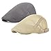 Senker 2 Pack Newsboy Hats For Men Breathable Mesh Summer Hat Beret Adjustable Irish Cabbie Flat Cap