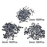 GTANG 300PCS 2mm 3mm 4mmBlack Felt Needle Tool for