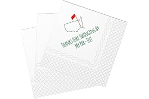 SharkBliss Golf Cocktail Napkins, Thanks Fore Swinging By My Par-Tee Disposable Paper Cocktail Beverage Napkin for Golf Theme