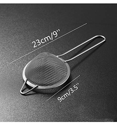 Feinmaschiges Sieb für Bars, Edelstahl, konisches Sieb für Cocktails, Getränke, Barsieb, Bar-Werkzeug, 8,9 cm (1 Packung… – Bild 3