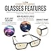 SightPros Computer Glasses- Blue Blocker Reading Glass for Men and Women- Reduces Eye Stain and Fatigue (+1.00 D)