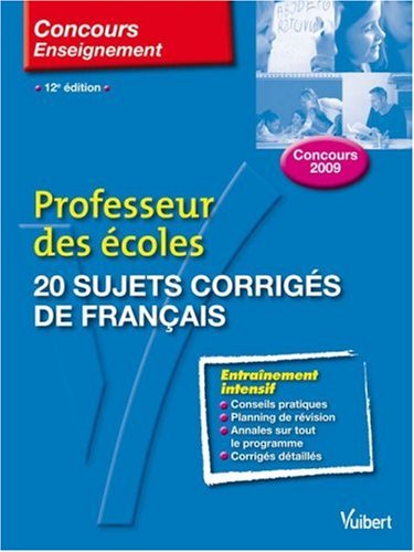 20 sujets corrigés de français