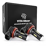 YITAMOTOR High Power 60W Chipsets H8 LED Fog Driving Lights Lamp 1200 Lumen 6000k White Projection Bulb (Pack of 2)