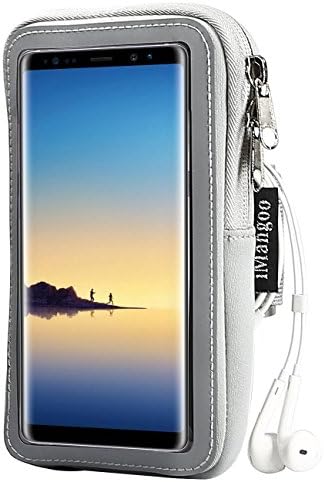 Note 8 Armband, iMangoo Running Arm Band Galaxy Note 8 Sports Armband Gym Wrist Bag Workout Arm Pouch Sleeve with Keys Holder/ Cards Slot Wallet Case for Samsung Note 8 Note 3/4 Moto G4/ G4 Plus Grey