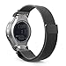 Gear S2 Watch Band, MoKo Milanese Loop Stainless Steel Mesh Bracelet Smart Watch Strap + Connector for Samsung Gear S2 SM-R720 & SM-R730 Smart Watch (NOT FIT Gear S2 SM-R735), BLACK