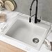 KRAUS KGD-441 Quarza 25-inch Dual Mount Single Bowl Granite Kitchen Sink in White