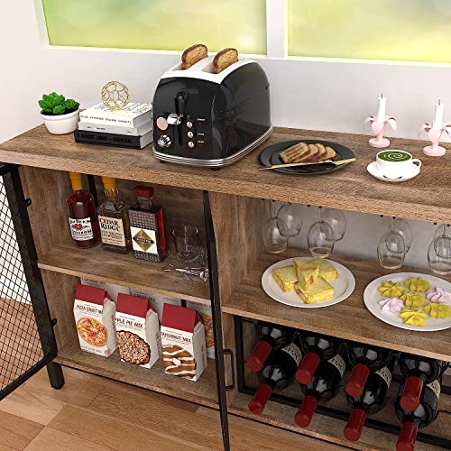 Liquor Cabinet Bar for Home, Wine Cabinet Adjustable Inner Board Multifunctional for Home, Bar, Living Room