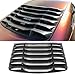 Windshiled Louver Compatible With 2003-2008 Nissan 350Z | IKON Style Matte Black ABS Plastic Rear Window Slotted Louver Sun Shade Cover by IKON MOTORSPORTS | 2004 2005 2006 2007