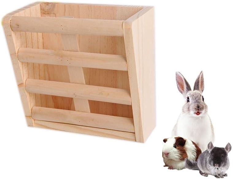 Amazon Com Nature Wooden Hay Feeder Rack Rabbit Mess Free