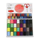 100pcs Sewing Kit Measure Scissor Thimble Thread Needle Tape with Storage Box fo
