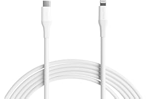 �鶹�� Basics USB-C to Lightning Cable (MFi Certified), Fast Charging, 10 ft, White