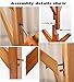 Neasyth Solid Wood Coat Rack Simple Entryway Standing Hall Tree, Standard, Coffe-Color