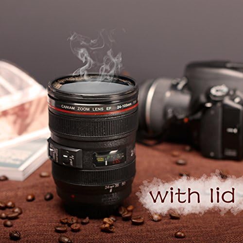 Xiaolanwelc@ New Caniam SLR Camera Lens 24-105mm 1:1 Scale Plastic Coffee Tea MUG 400ML Creative Cups And Mugs With Lid M102 MUG-09