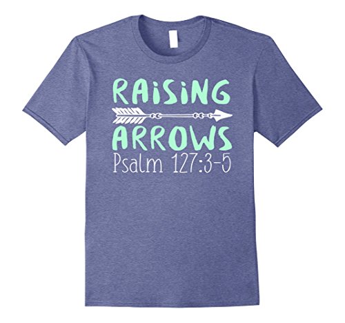 Men's raising arrows psalm shirt Small Heather Blue