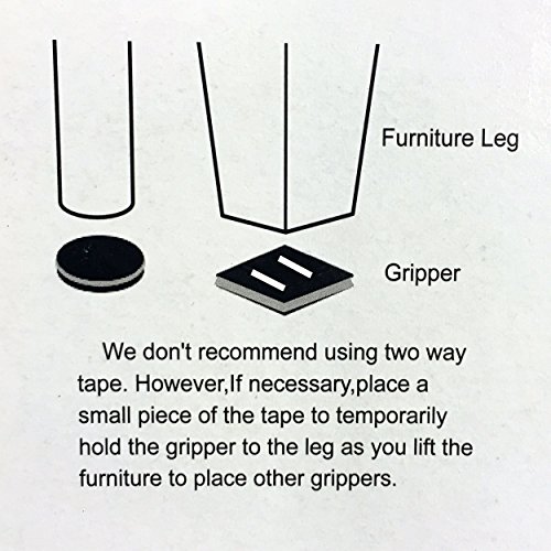 "SlipToGrip" 4 Pack Furniture Grippers by iPrimio Furniture NonSlip Pads 2" Round with 3/8