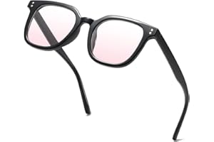 aisswzber Full Frame Eyewear Square Glasses Clear Lens Non Prescription for Women Men Teens