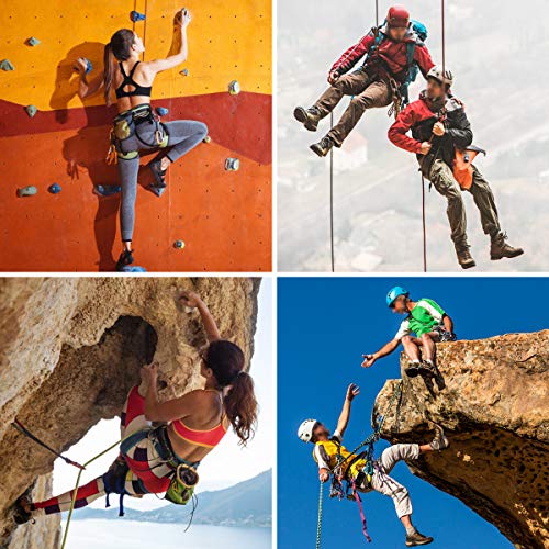HeeJo Thicken Climbing Harness, Professional Mountaineering Safety Harness/Belt with Magnesium Alloy Connection Ring, Widen Harness for Rock Climbing Outward Bound SRT Fire Rescuing Rappelling - Thumbnail 6