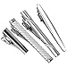BMC Mens 4pc Alloy Luxury Fashion Necktie Clips Bar Mix Variety Set - Silver