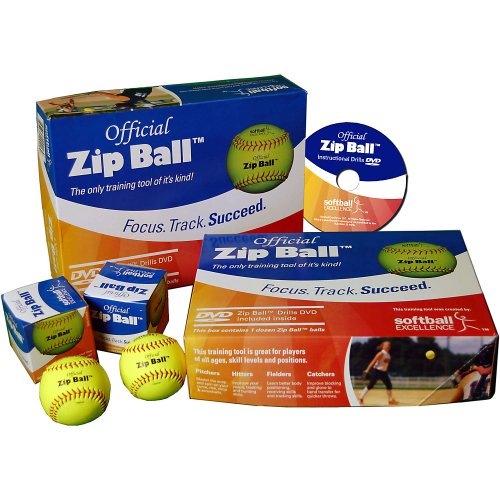 Softball Excellence Zip Ball Training Aid Kit (12 Balls) Softball