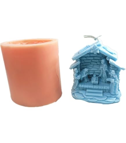 Molde Silicona Velas Religioso Cestony Moldes De Silicona Con Forma De Familia De Jesús En 3D Para Velas De Bricolaje, Pilar De Resina, Velas De Aromaterapia, Cera De Jabón, Muestras De Flores
