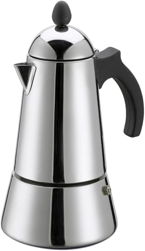 GAT Italy Konica Eterna 2-Cup Induction Stove Top Italian Espresso Coffee Maker, Stainless Steel 