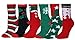 Gilbins Womens Soft Fuzzy Sock, Holiday Christmas Slipper Socks, holiday stocking stuffers, Snowflake Fuzzy Socks, 6 Pack, Size 9-11