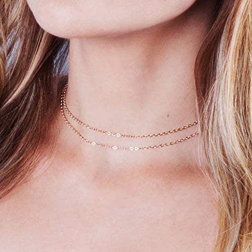 Rose Gold Filled Layered Multi Strand 