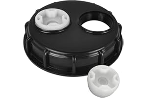 DVECUE IBC Tote Lids Water Tank Caps IBC Tank Lids 6.5-Inch with 2" Plug Fine Thread for Schutz
