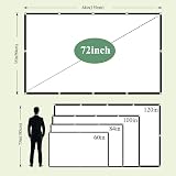 AndThere 72 Inch Projector Screen, HD Foldable Outdoor & Indoor Use view 3