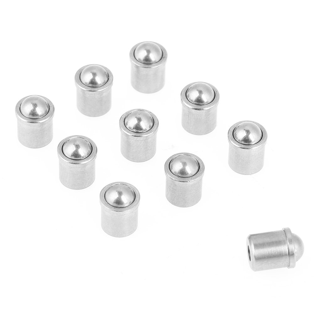 Ball Plungers 10Pcs 304 Stainless Steel Push Fit Ball Spring Piston 7 × 6 mm