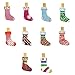 QTMY 30 Pcs Christmas Tree Stocking Santa Claus Wooden Clip Hanging Photos with Twine Decoration Supplies Favors (Christmas Wooden Clip)