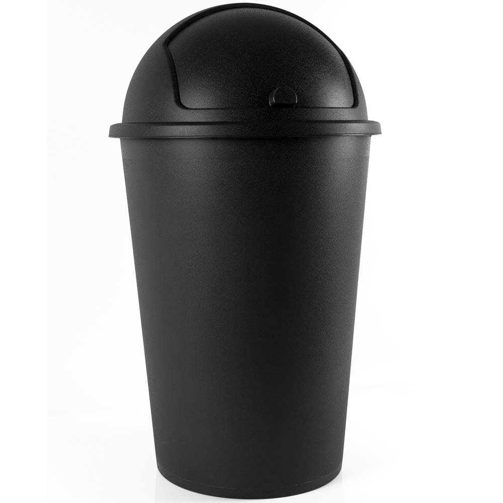 voir Poubelle corbeille 50 litres couvercle basculant sur Amazon