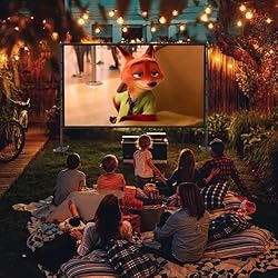 Outdoor Projector Screen with Stand - 120 inch