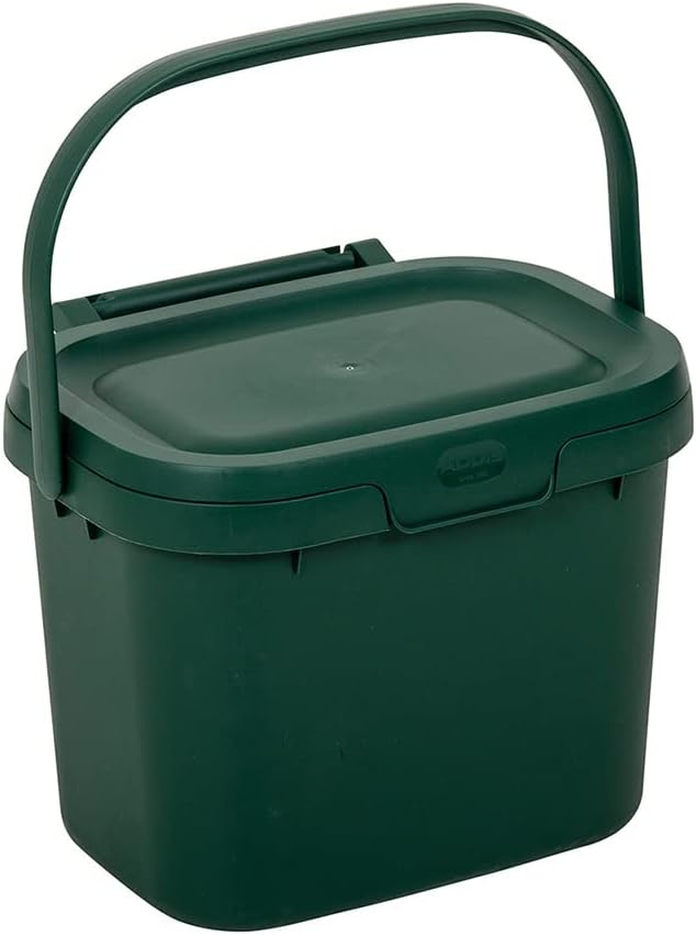 Addis 518250 Everyday Kitchen Food Waste Caddy Bin 4.5 L Dark Green