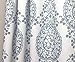 DriftAway Damask Curtains for Kitchen Window Oversink Floral Medallion Patterned Cafe Kitchen Short Curtains for Dining Room Bathroom Small Window 2 Panels Each 29 W x 36 L Dusty Blue