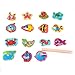 PiscatorZone Fishing Toys Fun Magnetic Puzzle Game Children Baby Wooden Playset Mini Marines Fishes Models, Gift for Under The Age of Six