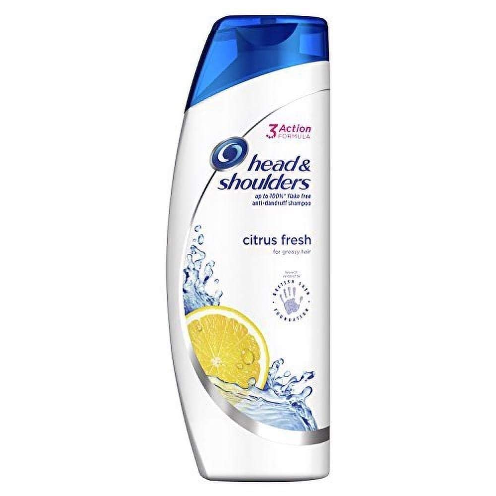 Head & Shoulders Citrus Fresh Clarifying Anti-dandruff Shampoo for greasy hair, Paraben-free, 500 ml, Pack of 6, Clinically-proven Deep Clean
