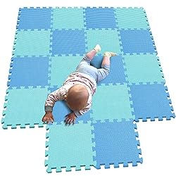MQIAOHAM® Children Puzzle mat Play mat Squares