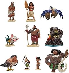 HONGFENG 10 Pack Moana Cake Toppers, Moana Action