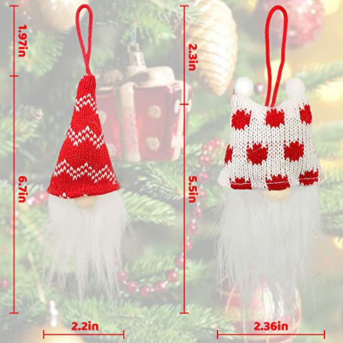 GoosWexmzl Christmas Tree Hanging Ornaments Set - Christmas Gnomes Decorations Holiday Plush Gnomes Santa Christmas Tree Decoration